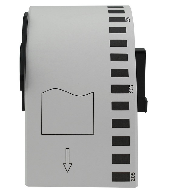 סרט מדבקות לבן רציף למדפסת טרמית ברוחב 62mm - DK22205 - V-Printer: תואם