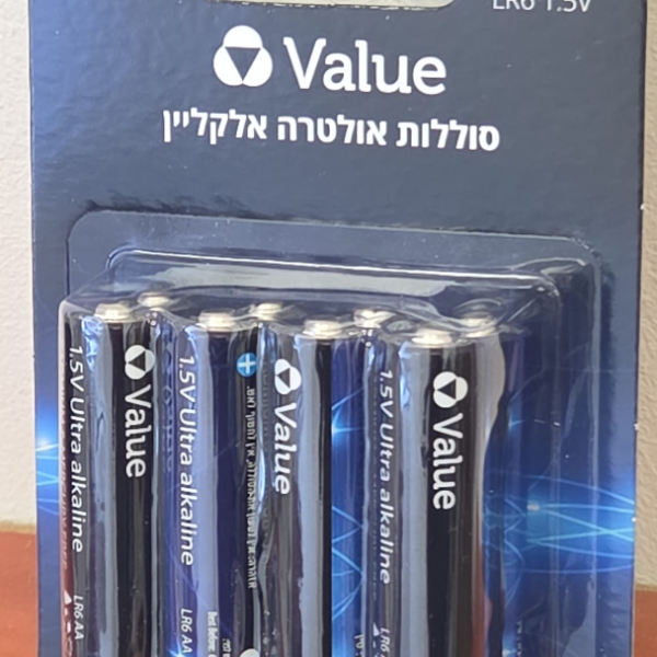 סט 8 סוללות אלקליין, Value Ultra AA_LR06