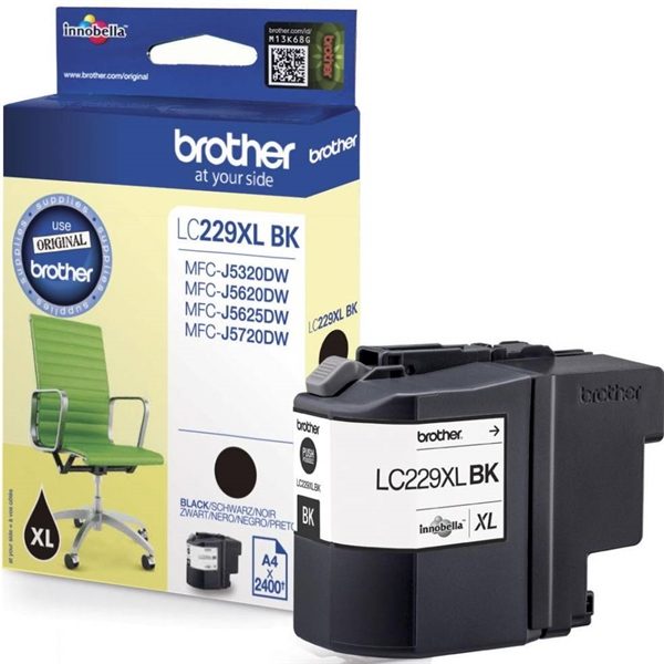 ראש דיו גדול שחור חלופי 2400 דף Brother LC229XL-BK