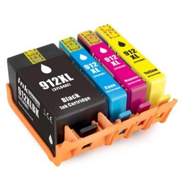 אריזת חיסכון סט ארבע ראשי דיו תואמים HP912XL