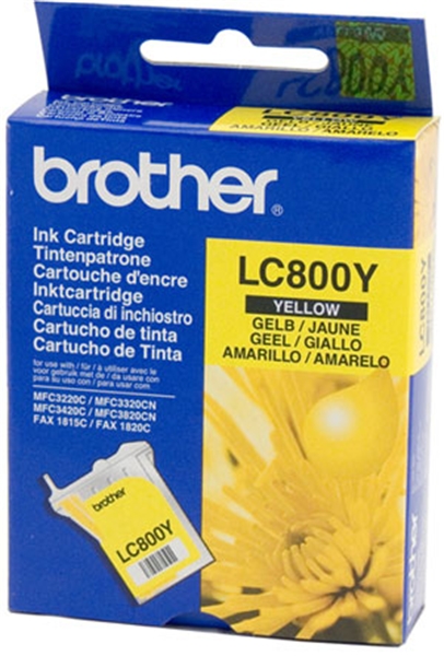 ראש דיו צהוב מקורי Brother LC800Y