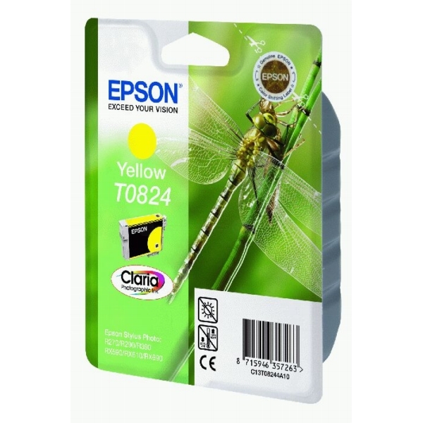 ראש דיו מקורי צהוב EPSON T0824