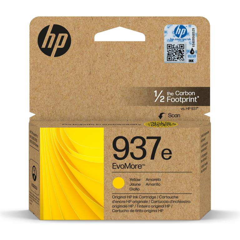 ראש דיו מקורי צהוב  1650 דף HP 937e 4S6W8NE