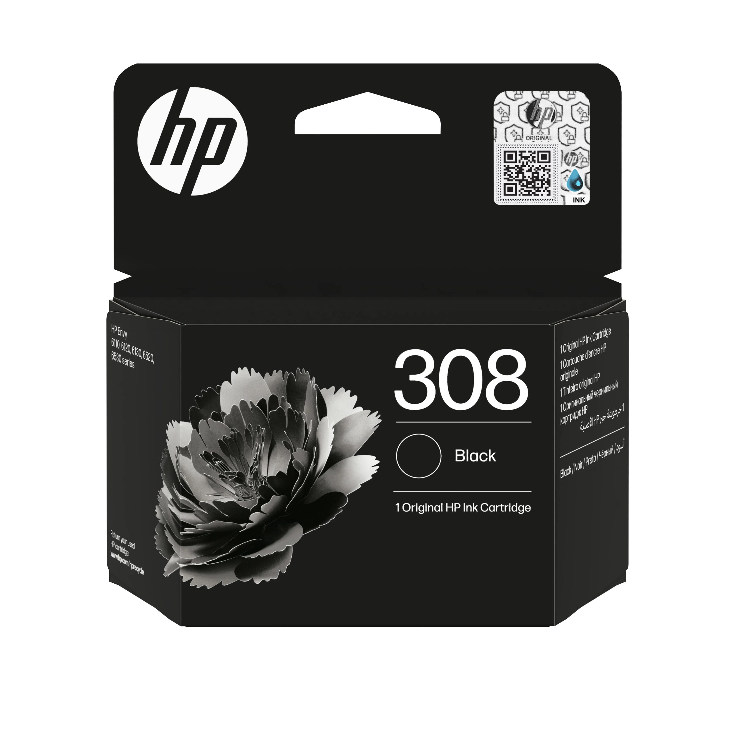 ראש דיו מקורי שחור HP 308 7FP21UE