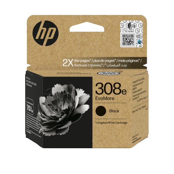 ראש דיו מקורי שחור HP 308e 7FP22UE