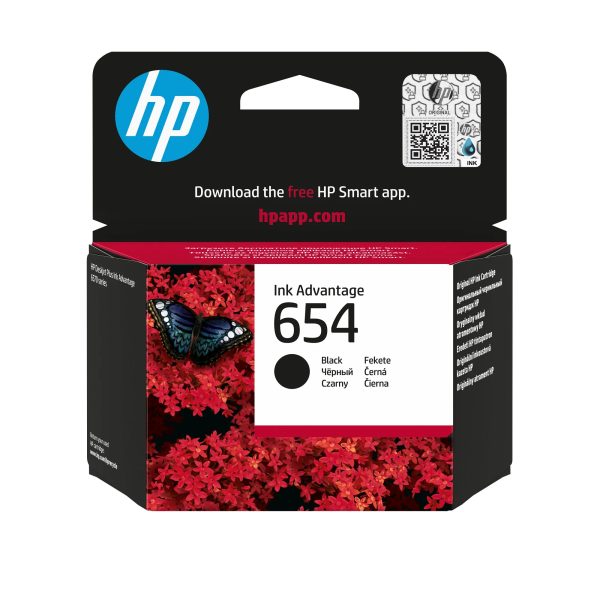 ראש דיו מקורי שחור HP 654 7FP39UE
