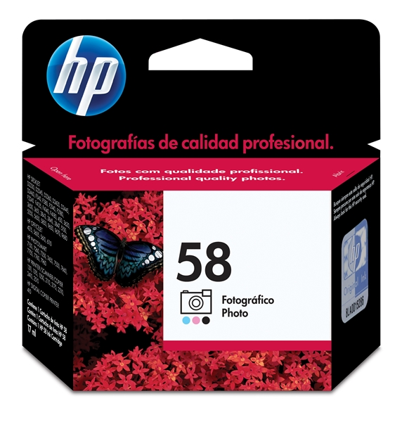 ראש דיו מקורי פוטו HP58 C6658AE