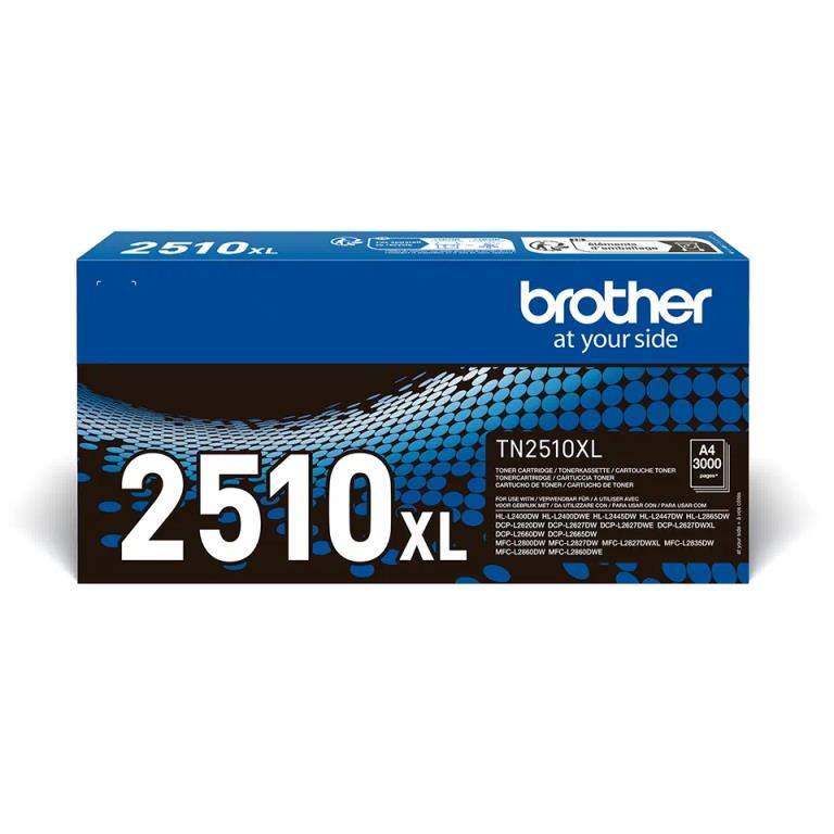 טונר שחור מקורי 3000 דף Brother TN-2510XL